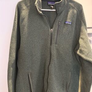 Patagonia Olive Zip-Up Fleece